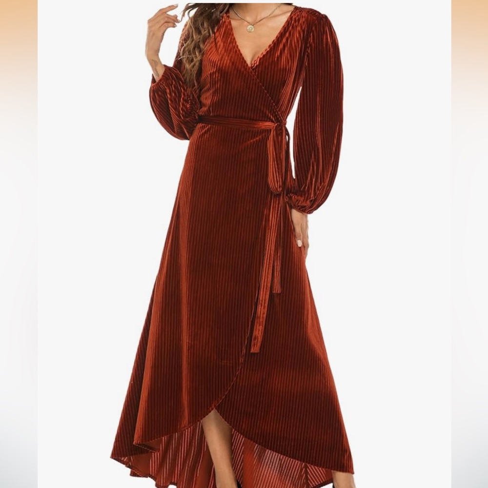 Velvet Maxi wrap dress